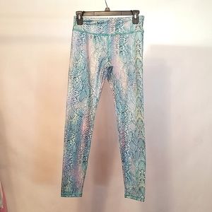 Unique Blue Alligator Print Legging